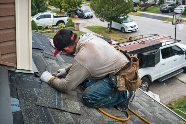 Professional Roofing technician working in Sharpsville, PA